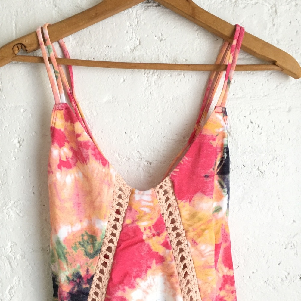 NWT Urban Outfitters Micah Crochet tie dye swim - Picture 6 of 8
